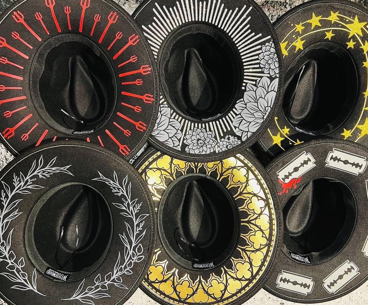 Vegan Felt Hat - XL Brim - Dahlia Burst