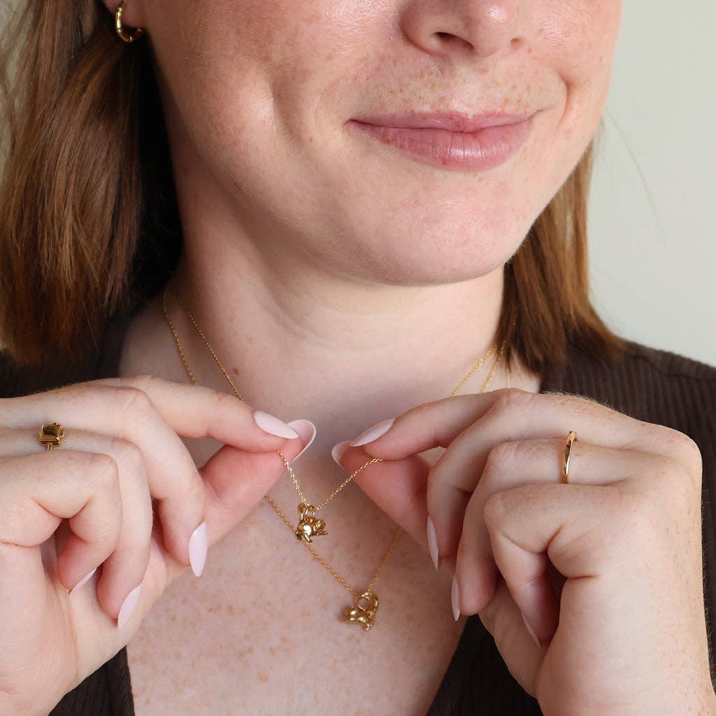 BFF Cat Heart Tail Necklace Duo