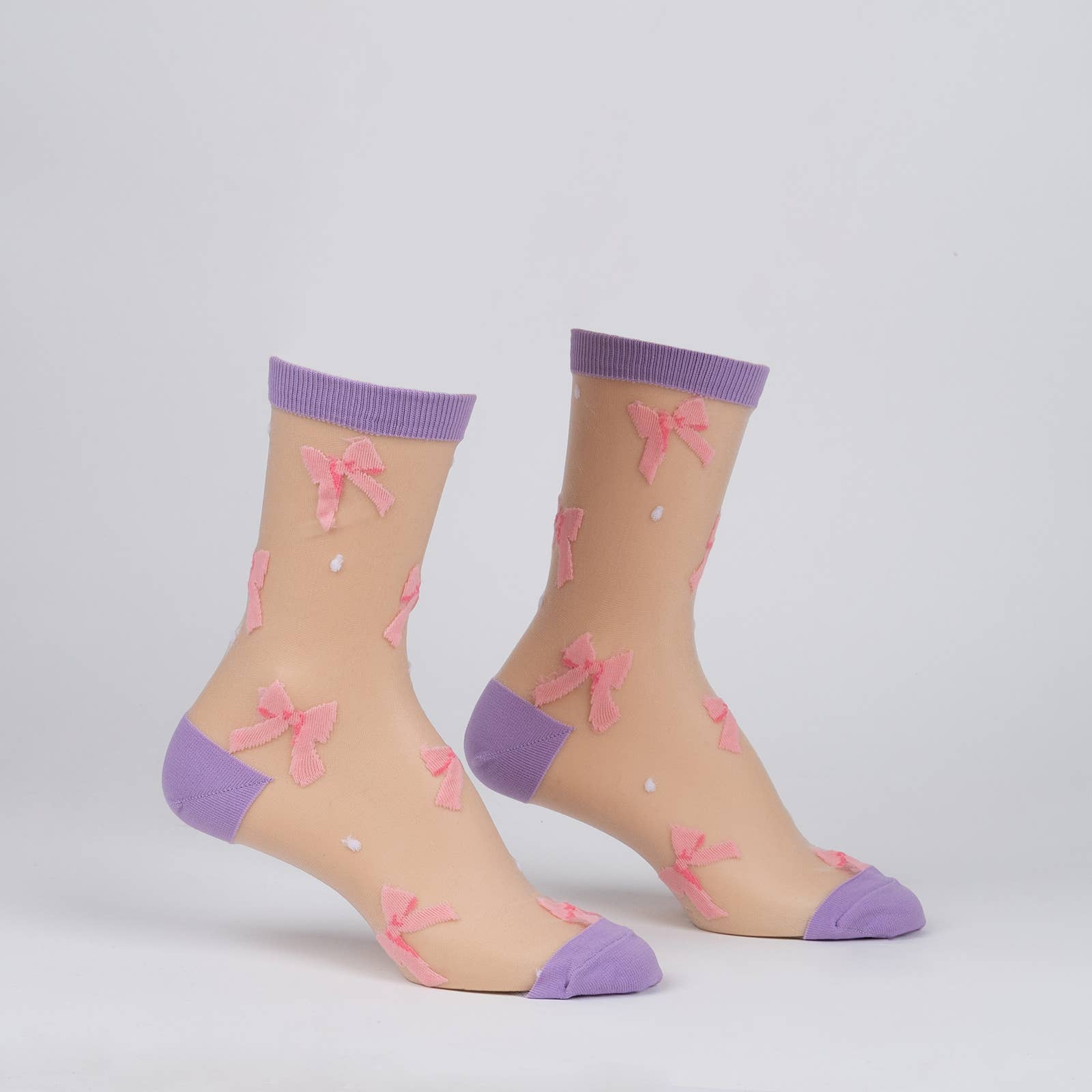 Wrapped in a Bow Sheer Crew Socks