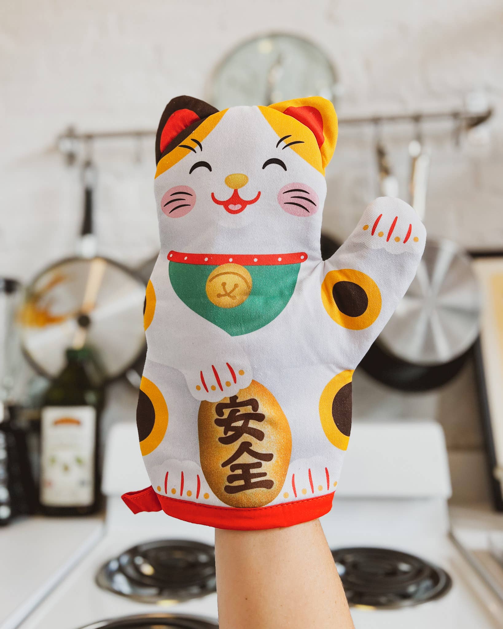 Feline Lucky - Oven Mitt