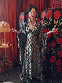 Lunar Labyrinth Slinky V-Neck Kaftan Robe