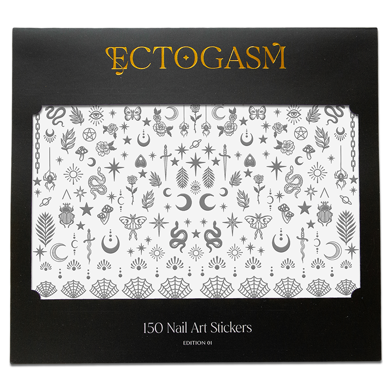 Witchy Nail Stickers in Silver