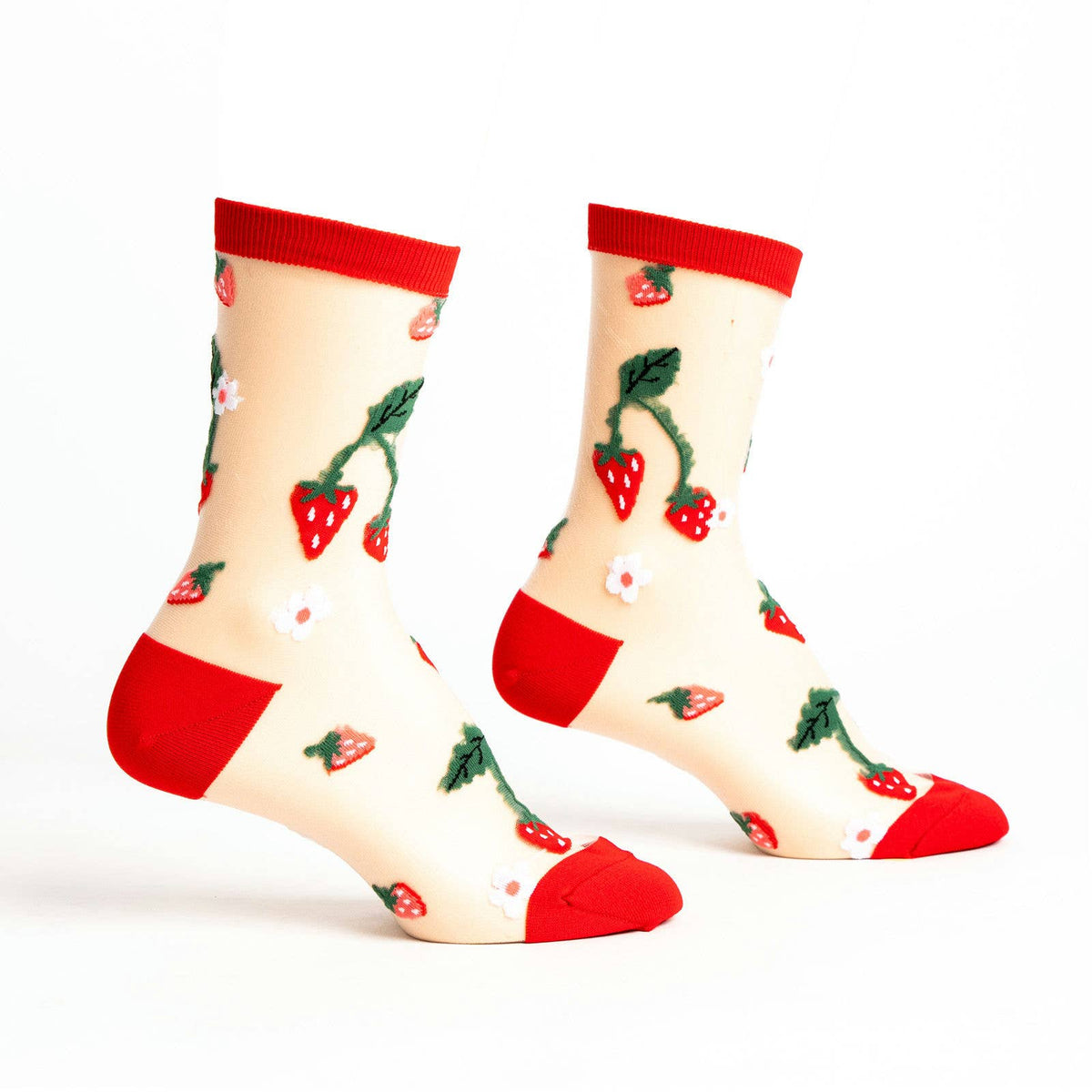 Berry Cute Sheer Crew Socks