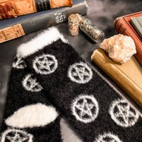 Fuzzy Pentagram Socks | Silky soft | Pentacle | witch