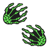 Zombie Neon Green Skeleton Hands Nipple Pasties