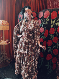 Harvest Meadow Opulent Velvet V-Neck Kaftan Gown