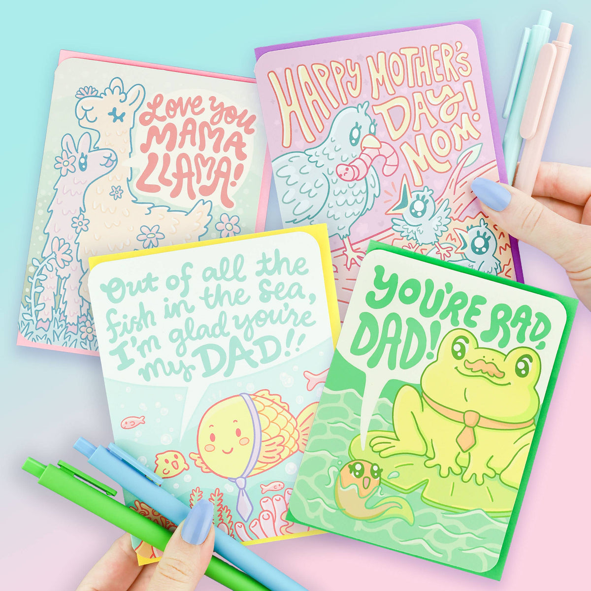 Mama Llama, Cute, Mom Gift, Mother's Day Card with Envelope