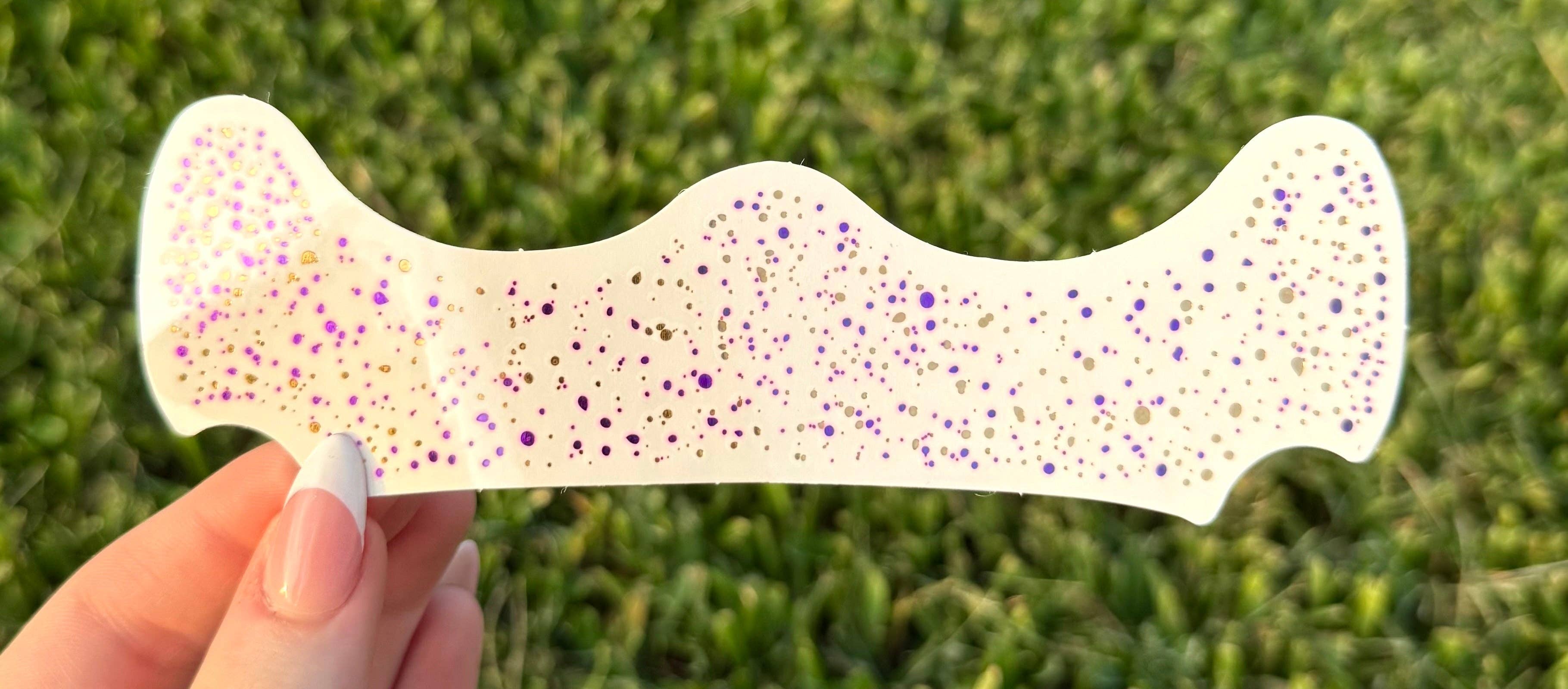 Purple and Gold 6pc Face Sparkles | Face Sparkles