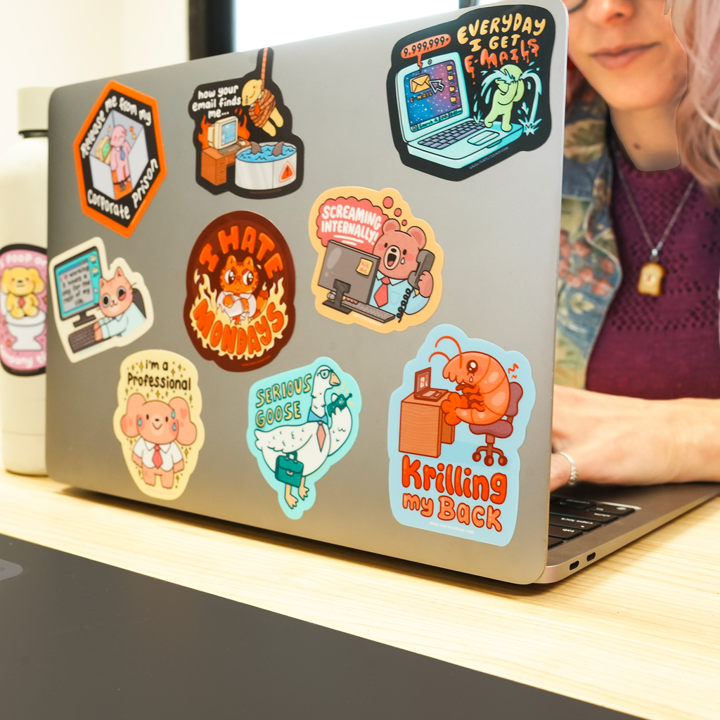 8 Hours A Day | Office Job | Funny | Vinyl Sticker