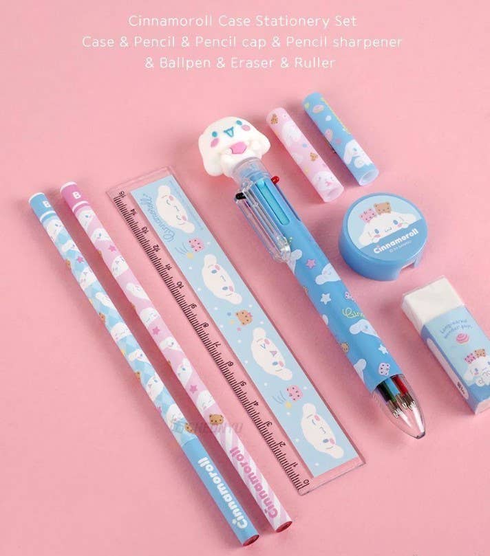 Sanrio Cinnamoroll Pencil, Pen School Office Stationery Set