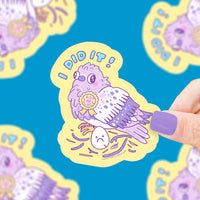 Last Place Pigeon Crappy Bird Nest Funny Vinyl Sticker