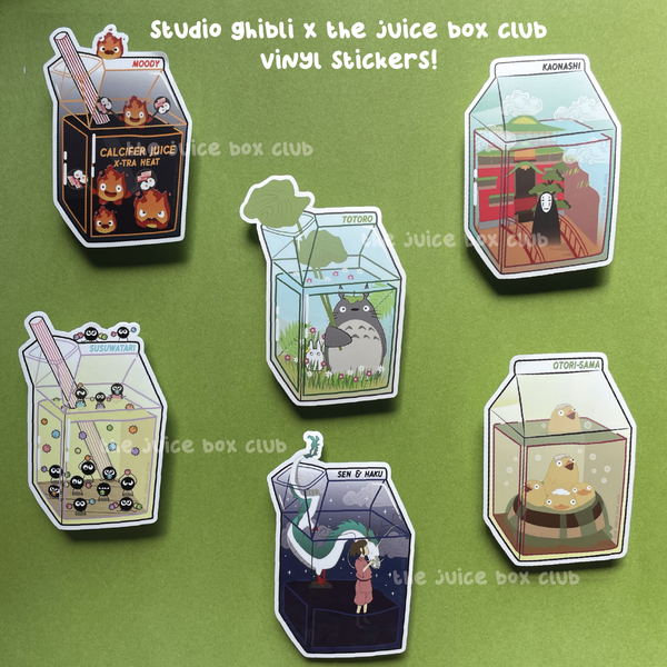 Studio Ghibli x The Juice Box Club Stickers