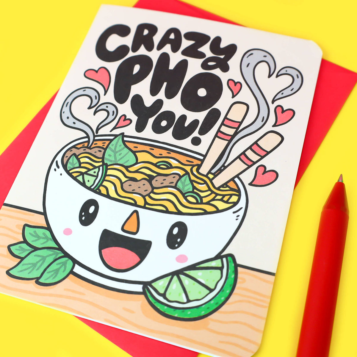 Crazy Pho You Anniversary Love Card