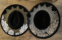 Vegan Felt Hat - XL Brim - Dahlia Burst