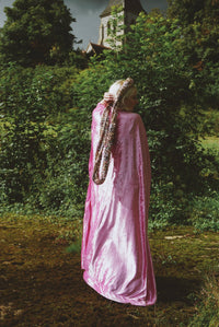 Effortless Velvet Ballerina Pink kaftan Gown