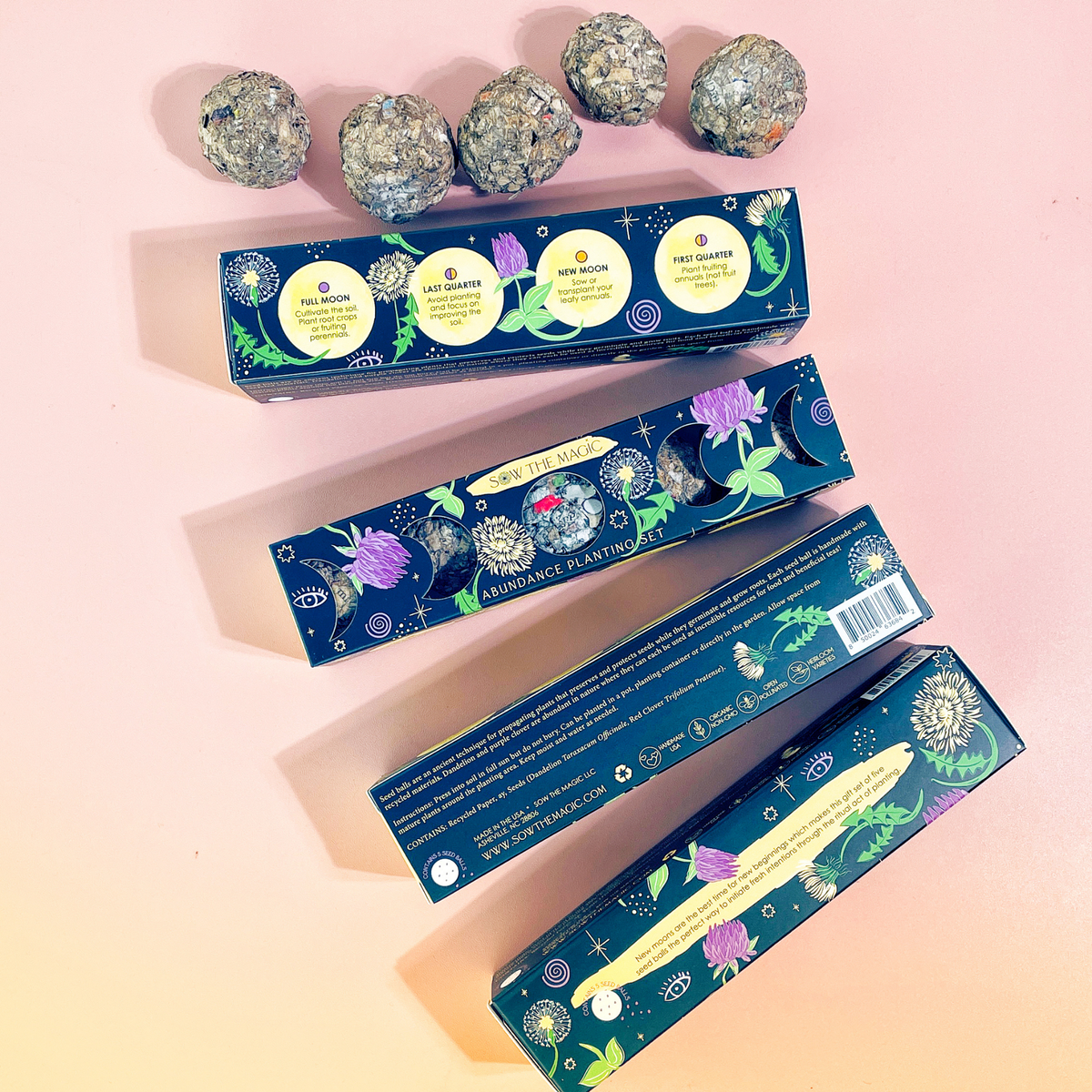 Moon Phase Abundance Seed Ball Planting Set