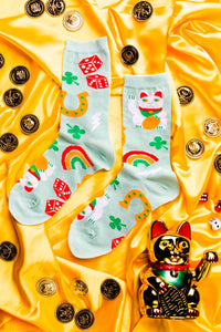Women's - Lucky Cat & Clover Crew Socks