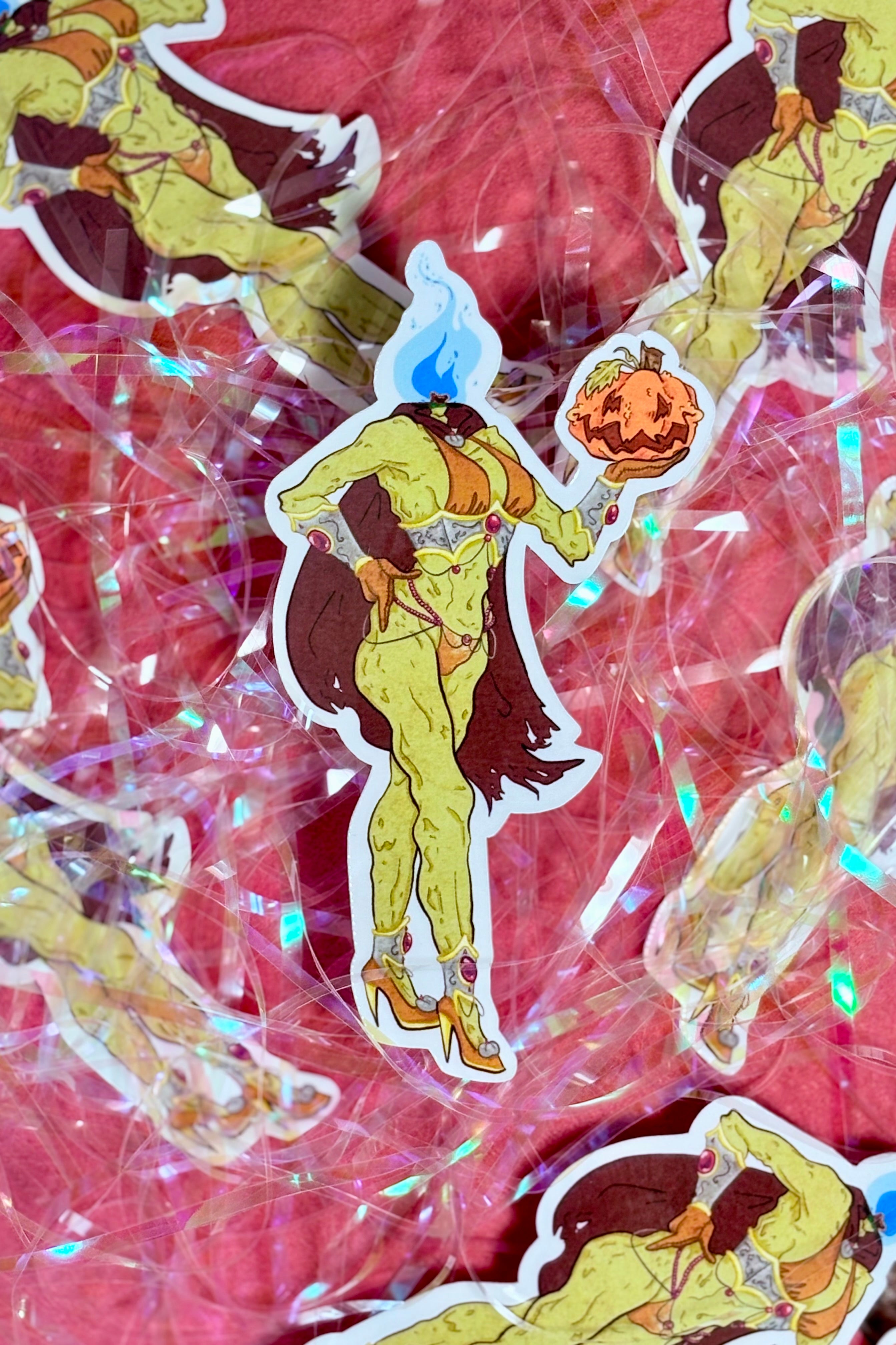 Headless Horseman Pin-up Sticker