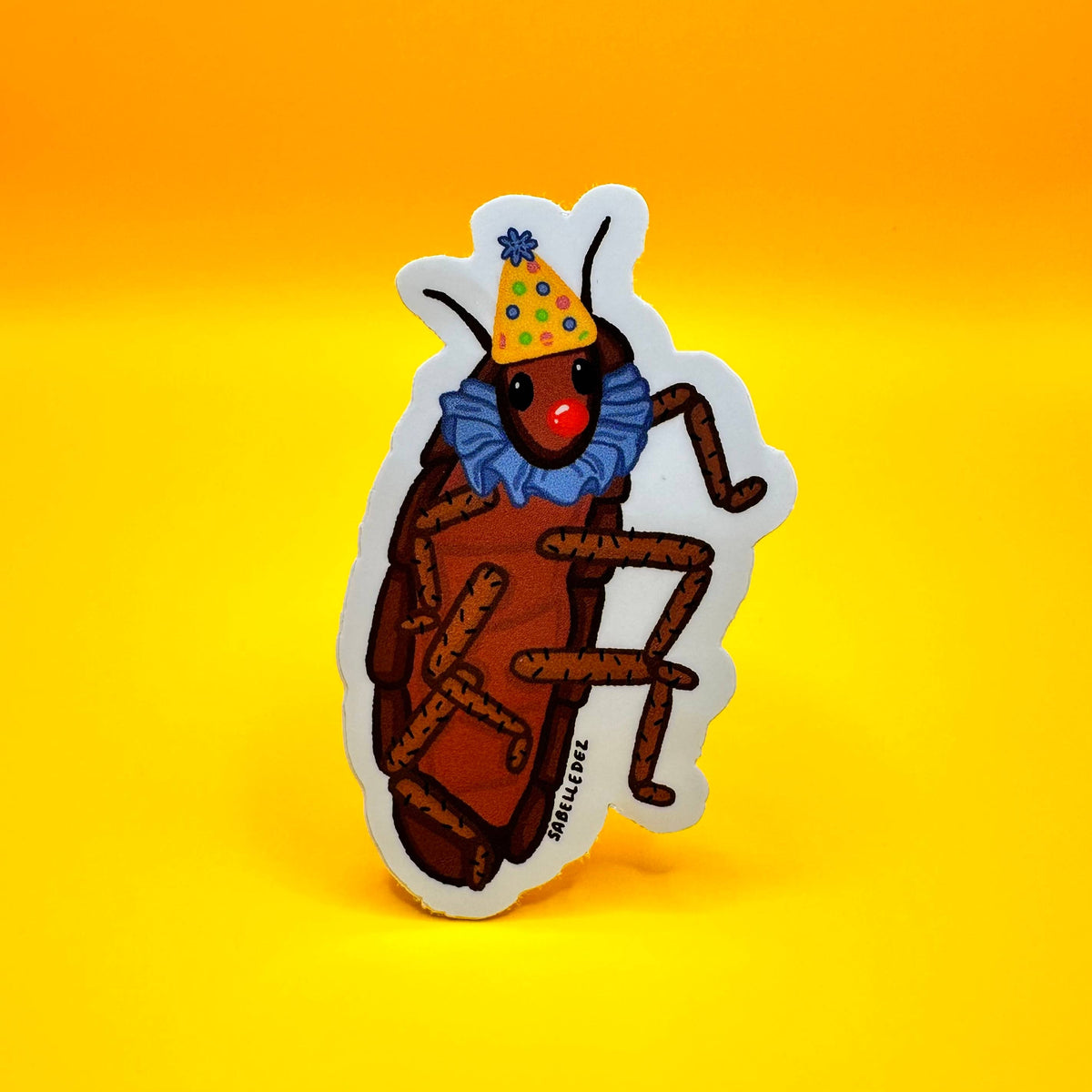 Clown Roach | Weatherproof Sticker