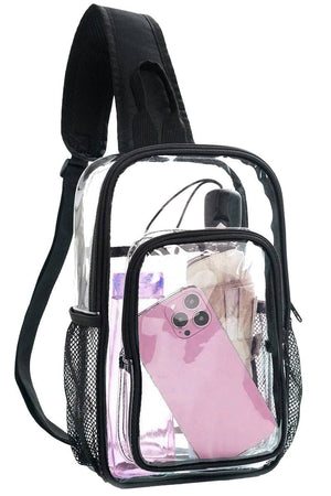 Large Transparent Clear Durable PVC Sling Bag