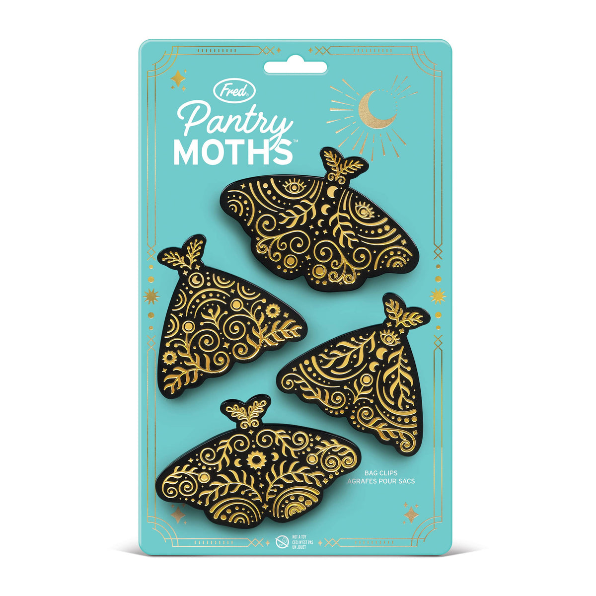 PANTRY MOTHS - Celestial Moth Bag Clips - Set of 4