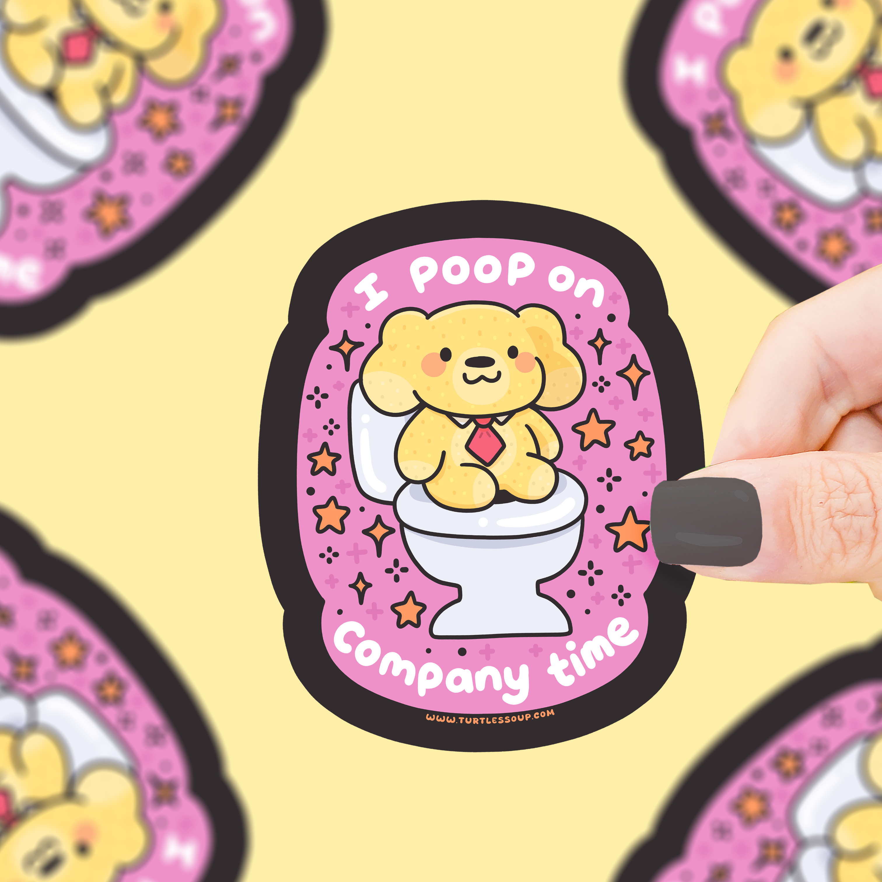 Poop On Company Time | Office Job | Funny | Vinyl Sticker