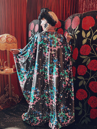 Cosmic Starlight Slinky V-Neck Kaftan Gown