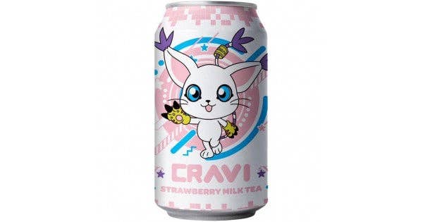 Cravi Digimon Strawberry Milk Tea (315ml)