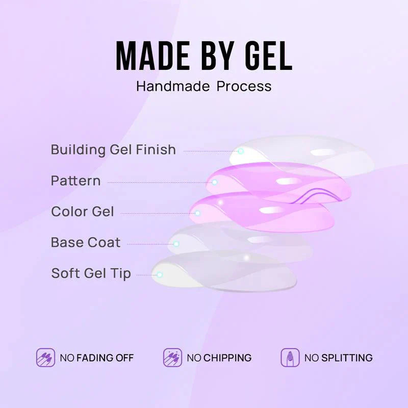 Summer Berry French Almond Nails - Press On Nails | Long Lasting & Reusable