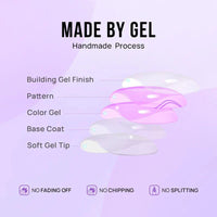 Summer Berry French Almond Nails - Press On Nails | Long Lasting & Reusable