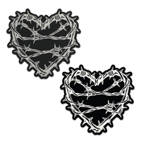 Barbed Wire Heart Pasties Reflective Nipple Covers