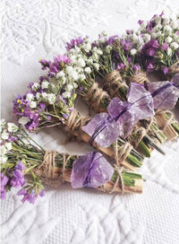 Amethyst, Lavender and Palo Santo Smudge Stick