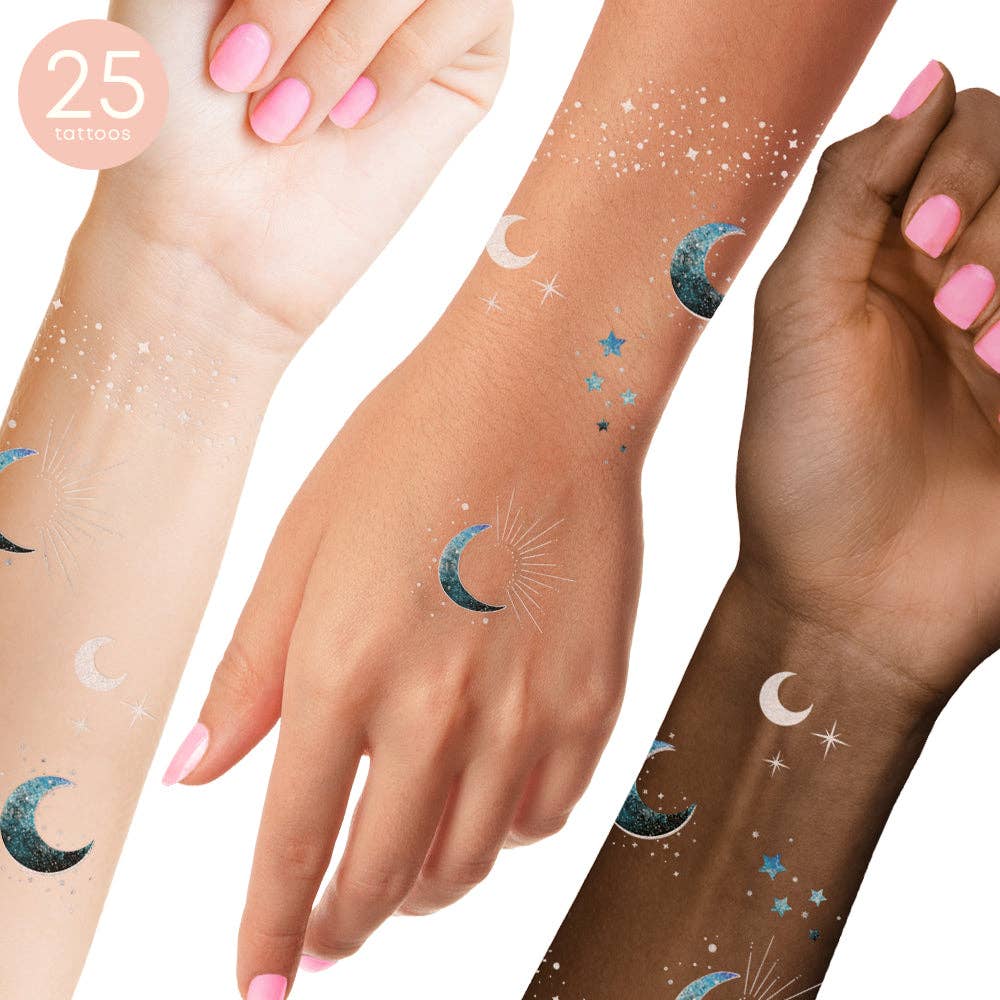 MOONLIGHT metallic temporary tattoo variety set