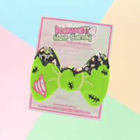 Zombie Decoden Hair Bow Creepy Cute Halloween Hair Accessory