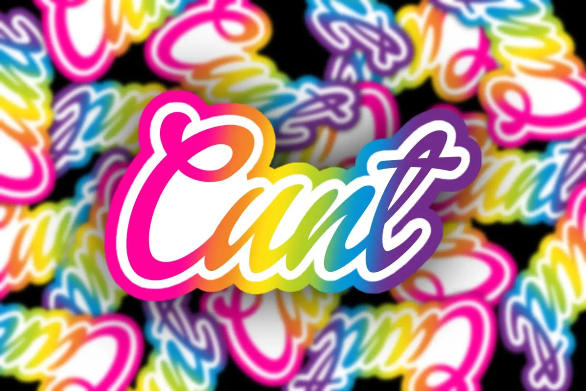 Cunt Sticker - 90s Rainbow Lisa Frank
