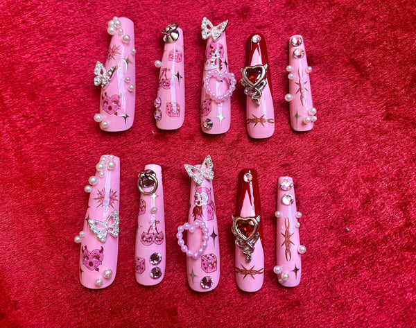 Creepy Gals Lovecore Nail Decal Stickers