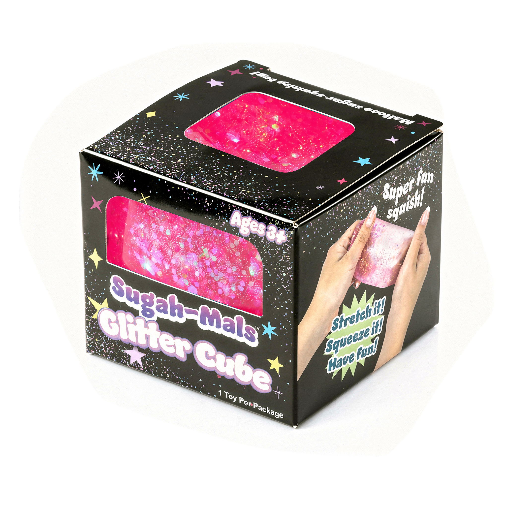 Sugah-Mals™ Glitter Sugar Cube Squishy Stress Ball -Assorted
