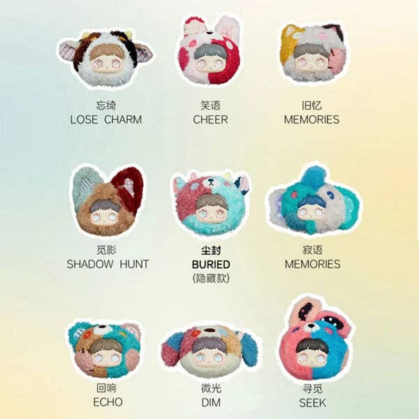 MayMei Once Forgotten Corners Series Kawaii Plush Doll Head Keyring Blind Box (1pc)