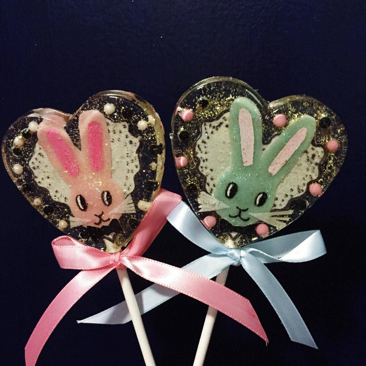 Fondant Bow Tie Bunny Lollipops