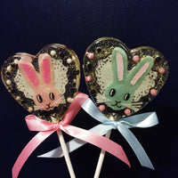 Fondant Bow Tie Bunny Lollipops