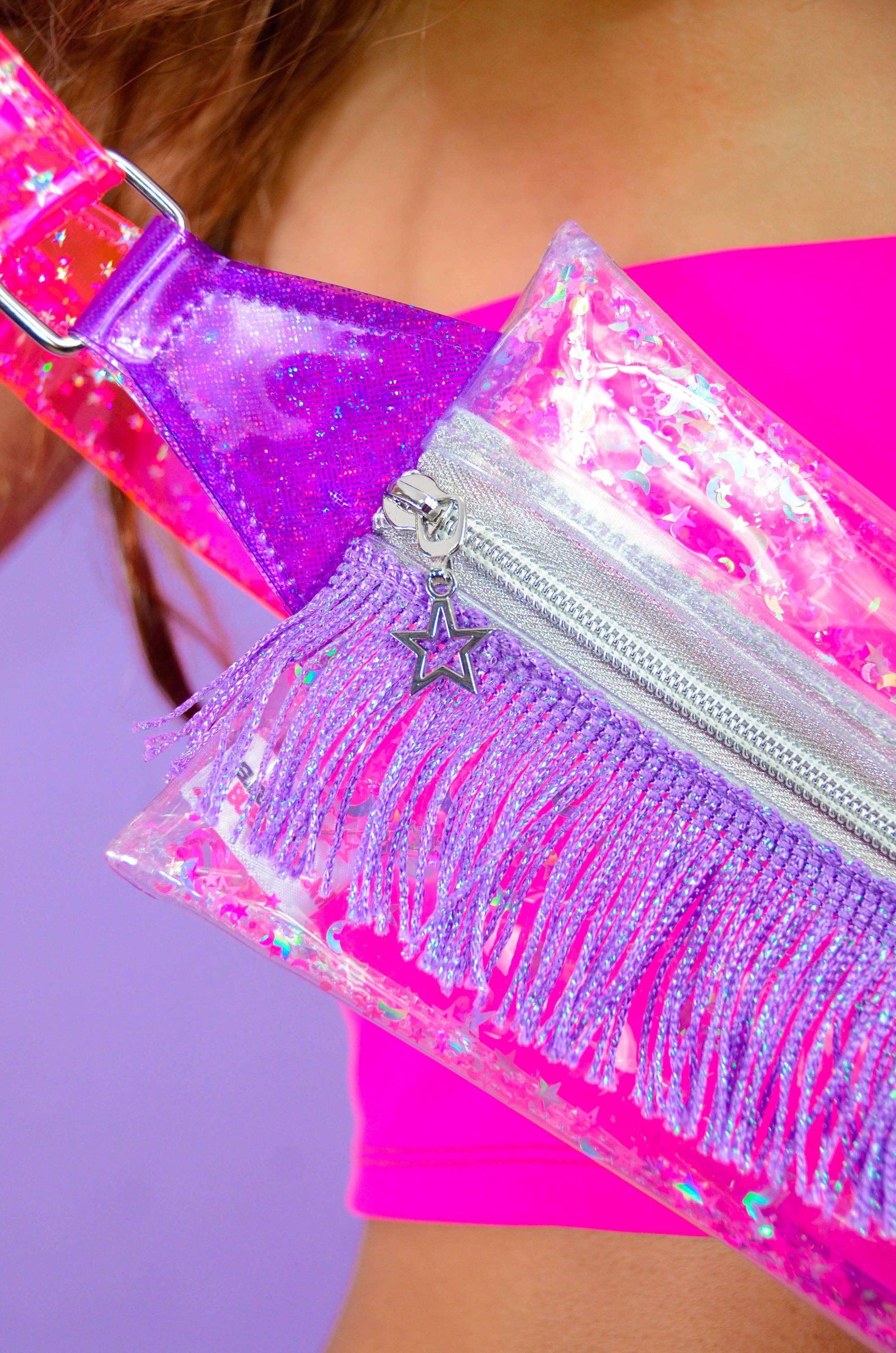 Clear glitter fanny pack hotsell