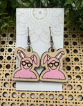 Christmas cute bunny hand painted lightweight maple wood 
