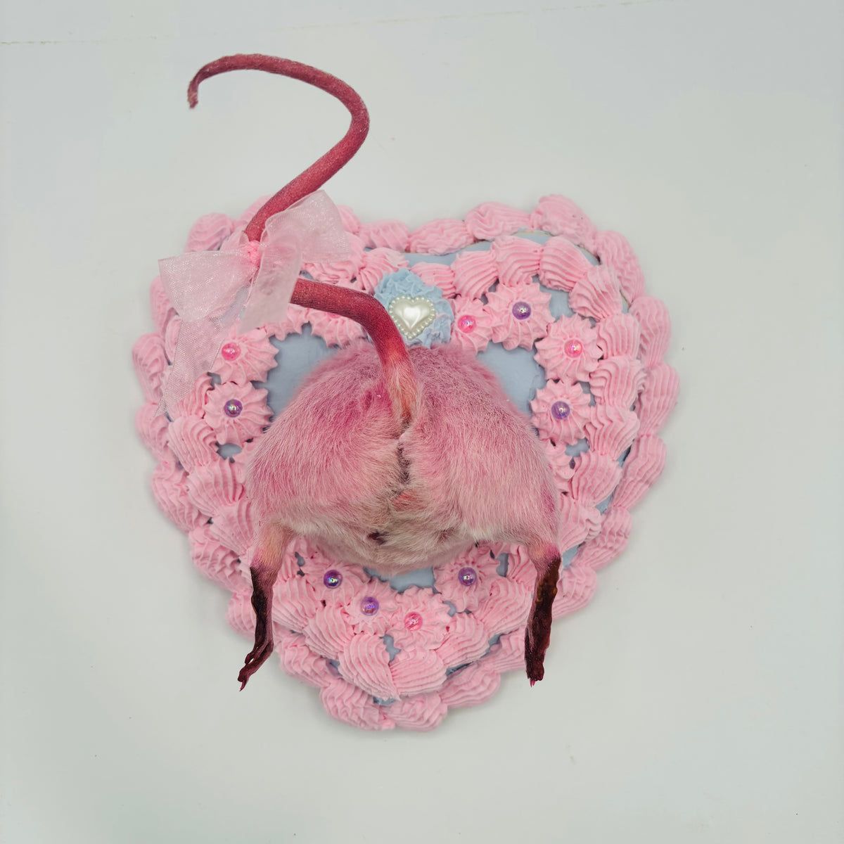 Pink/Blue Cake Taxidermy Rat