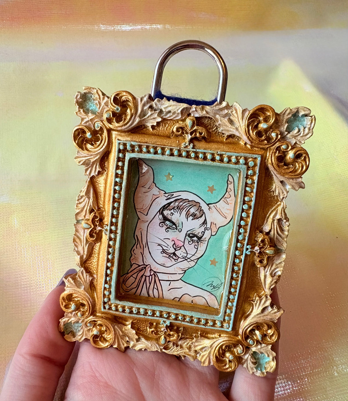 Spring Beast Mini Frame Original Art