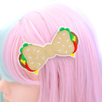 Kawaii Hamburger Hair Bow For Girls