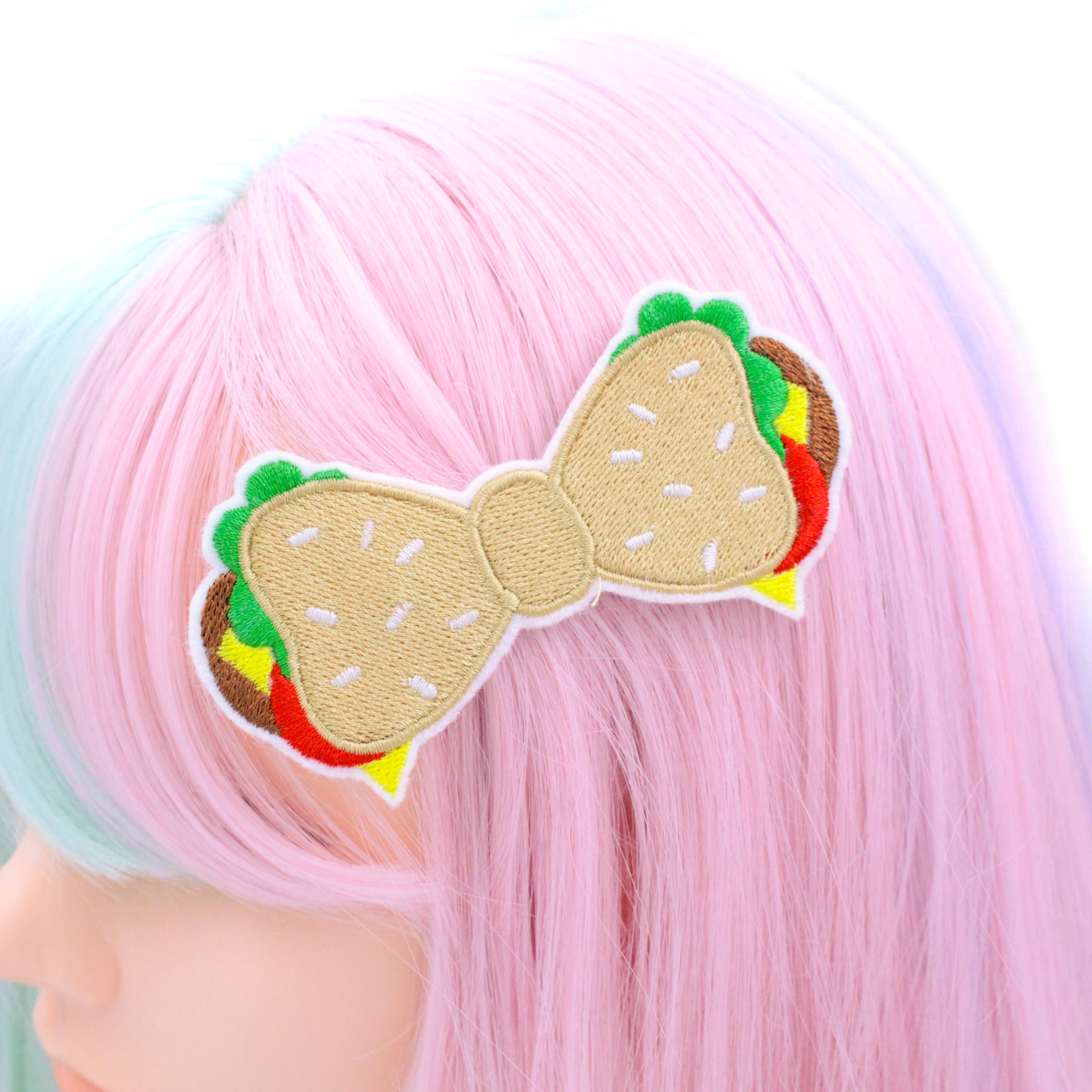 Kawaii Hamburger Hair Bow For Girls