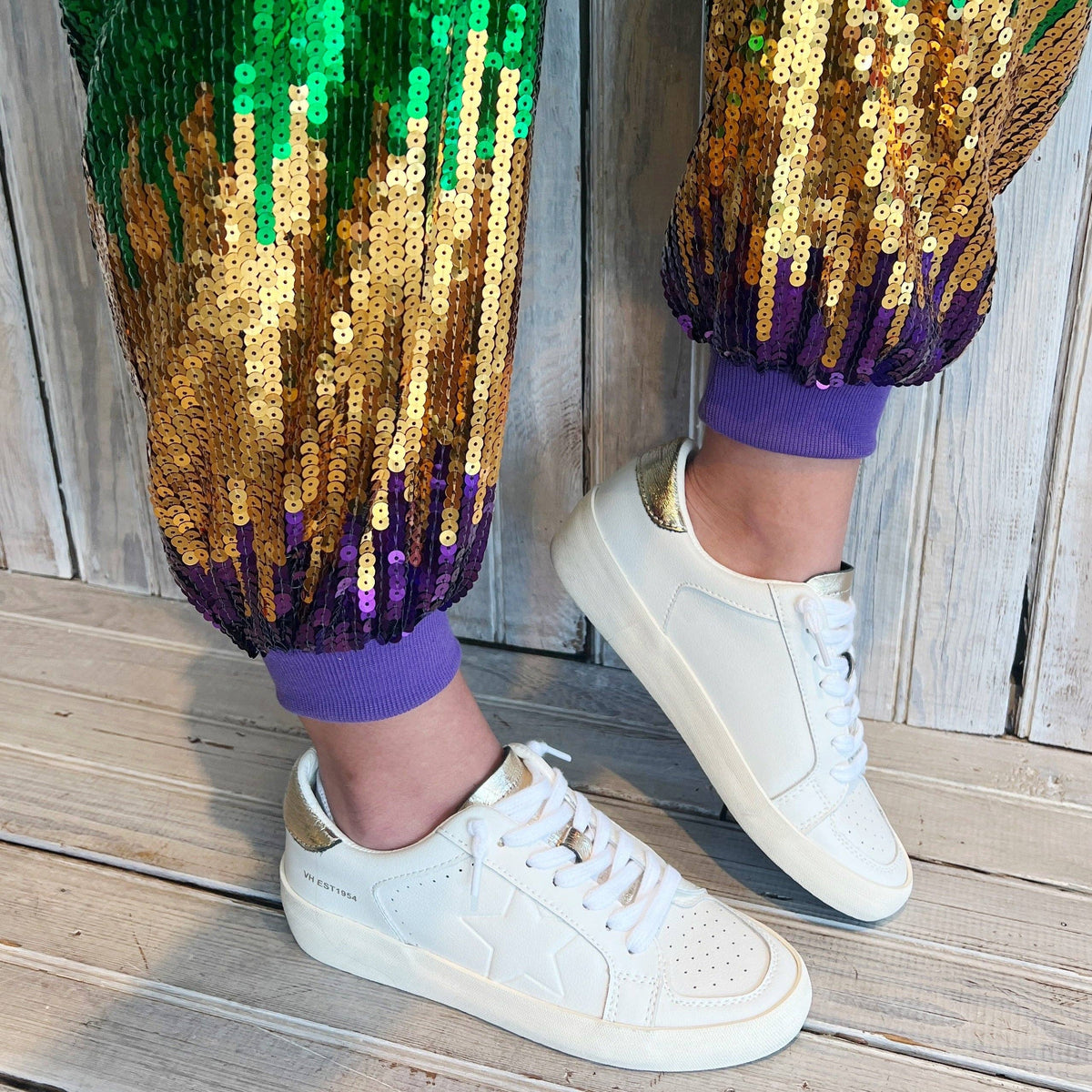 Nolaverse Mardi Gras Ombre Sequin Jogger