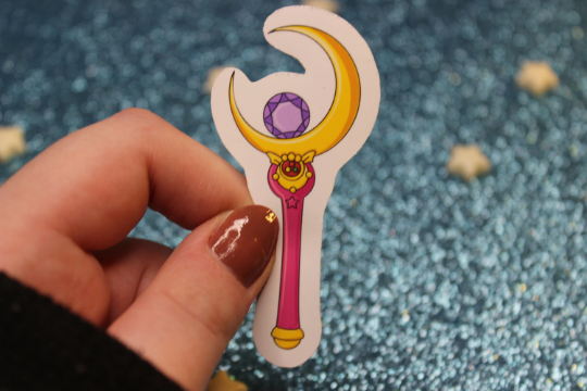 Sailor moon wand vinyl sticker