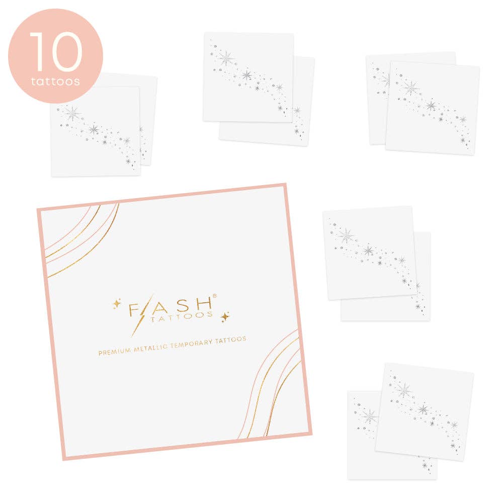 MILKY WAY | METALLIC SILVER TEMPORARY TATTOOS