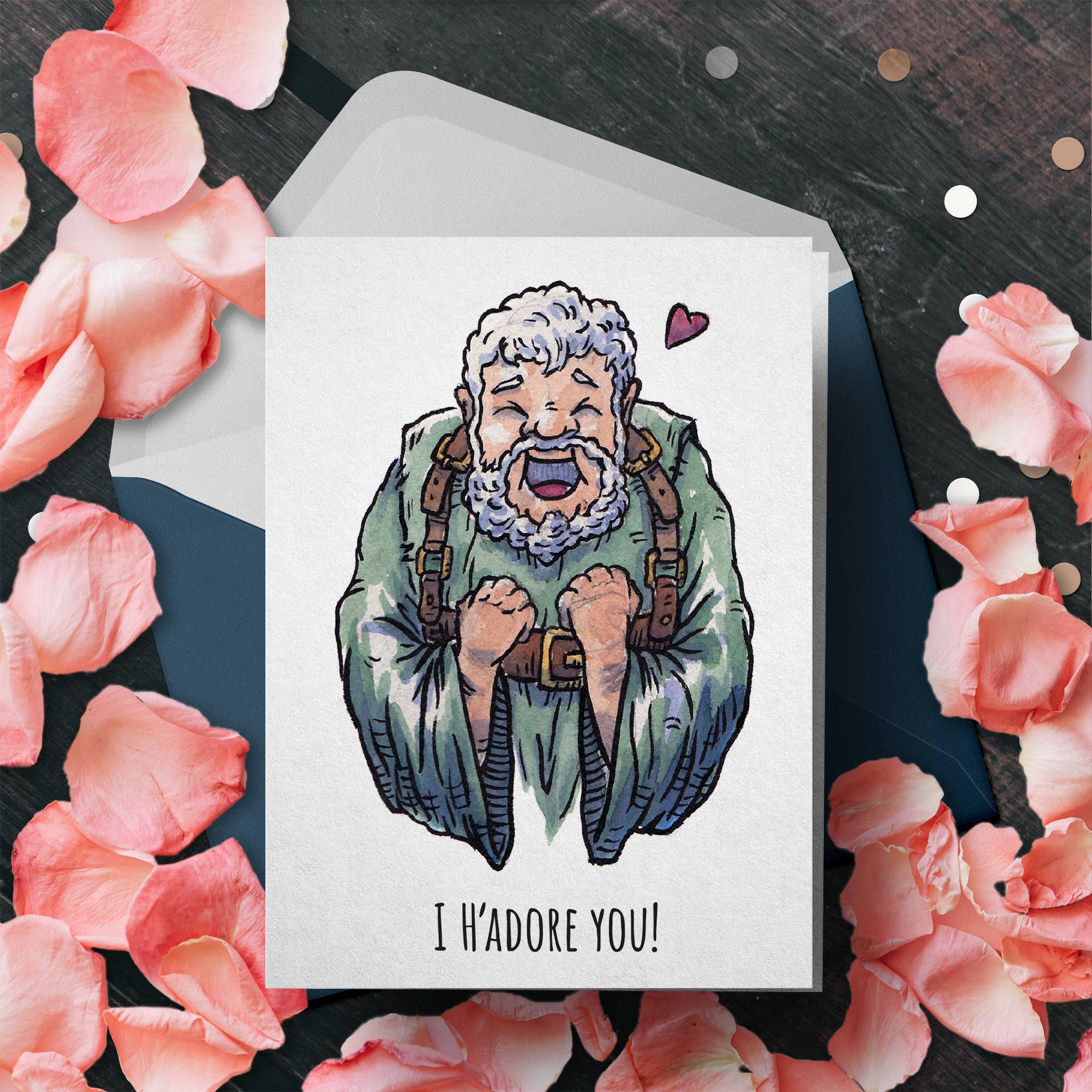 "I H'adore You" - Jeu de Chairs Valentines, Anniversary Card